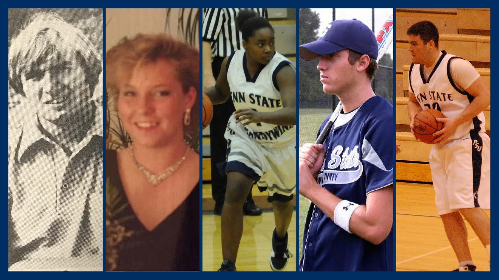 Brandywine's 2020-21 Hall of Famers: Ron Case, Jennifer Crossman-Palermo, Shari Harper, Karl Jastrzebski and Mike Thornton