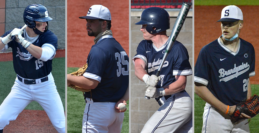 All-Americans Tyler Brooks, Dan Nearey, Brian Reynolds and Tyler Wright