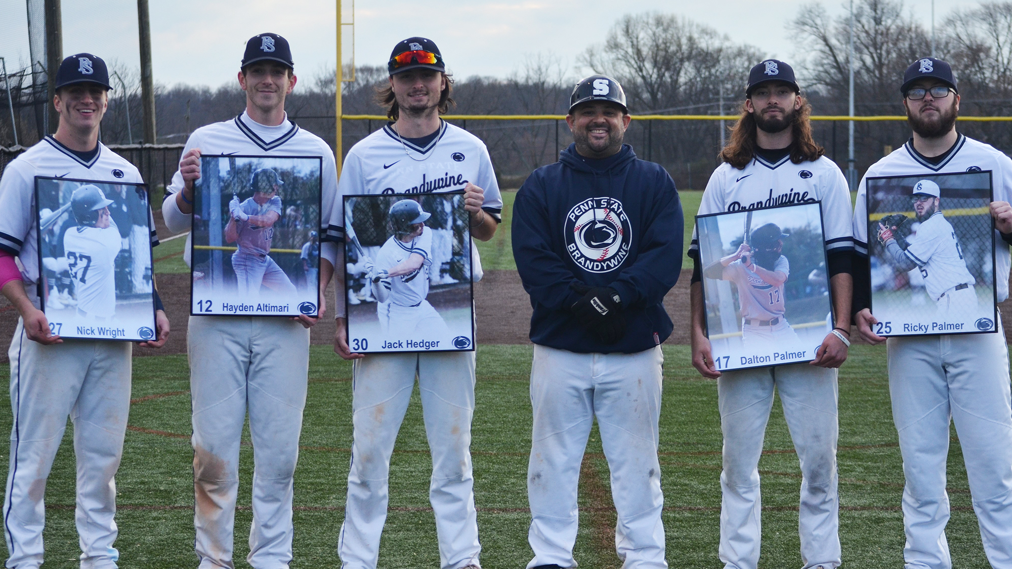 Seniors Nick Wright, Hayden Altimari, Jack Hedger, Dalton Palmer and Ricky Palmer with Head Coach Vinny Gallo