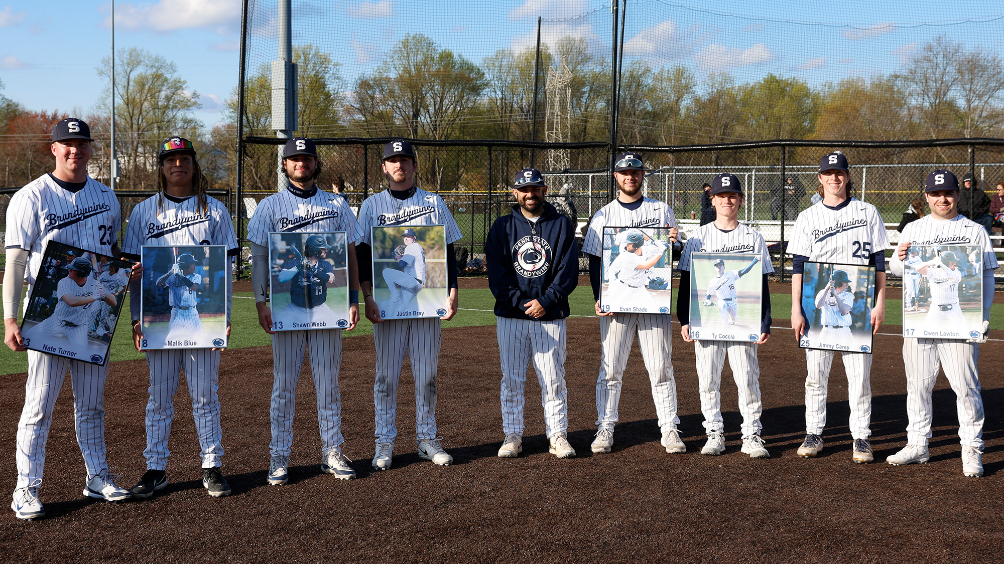 Penn State Brandywine seniors and head coach Vinny Gallo