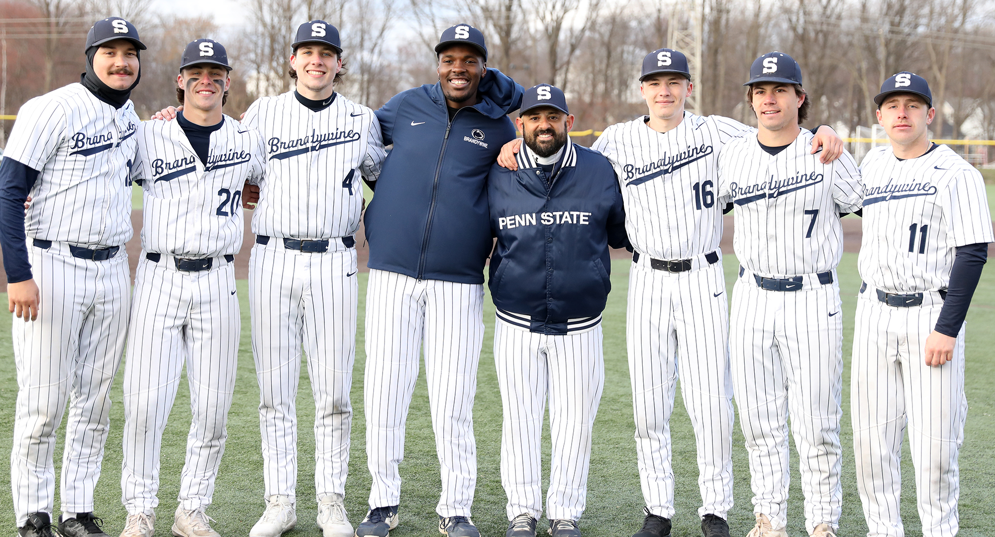 baseball players smiling