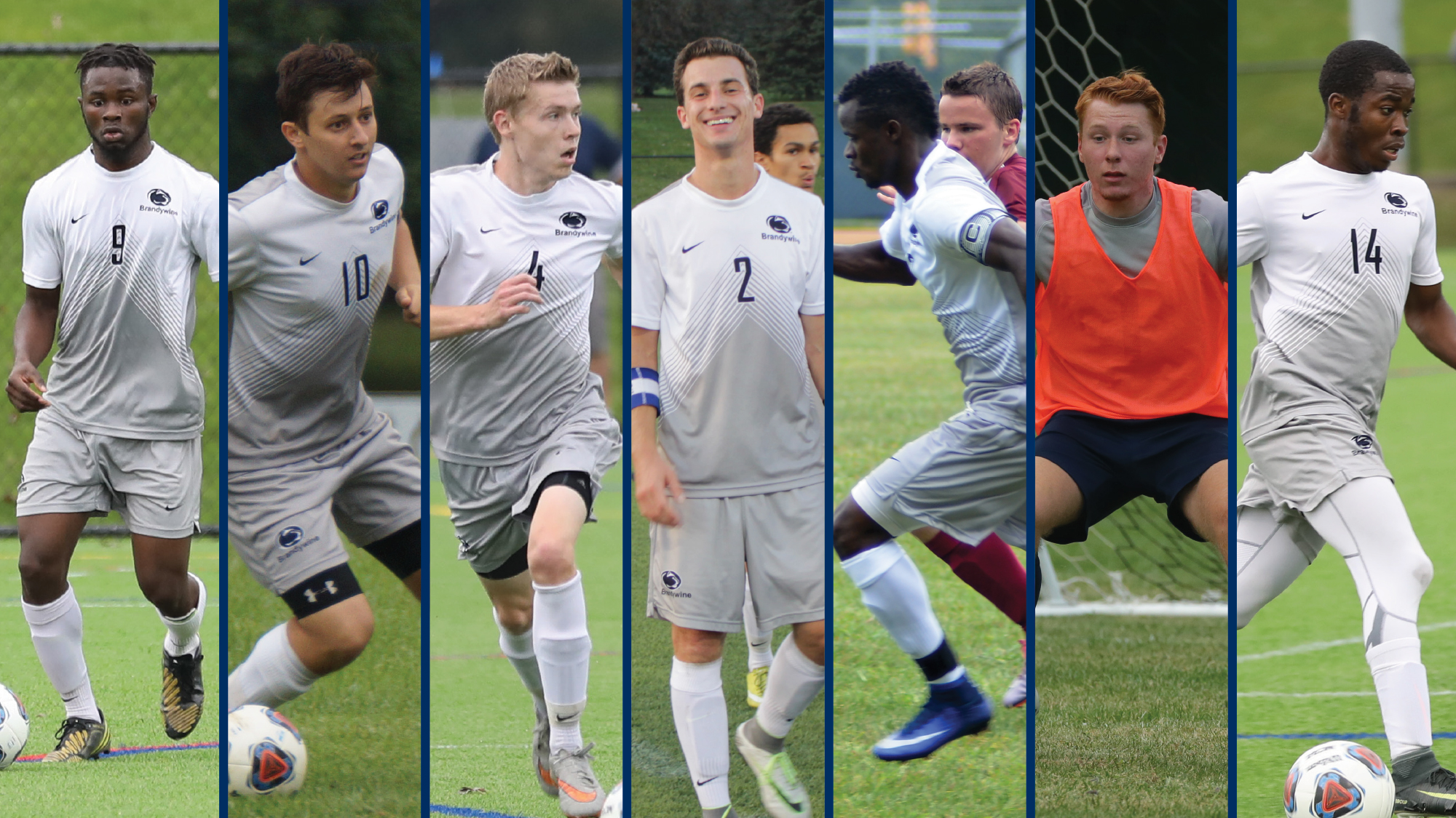 Men's soccer all-decade performers Mohamed Camara, James Cellucci, Brandon Crochunis, Brad Jule, Bill Walleekendeh, Brandon Welden and Daniel Willie