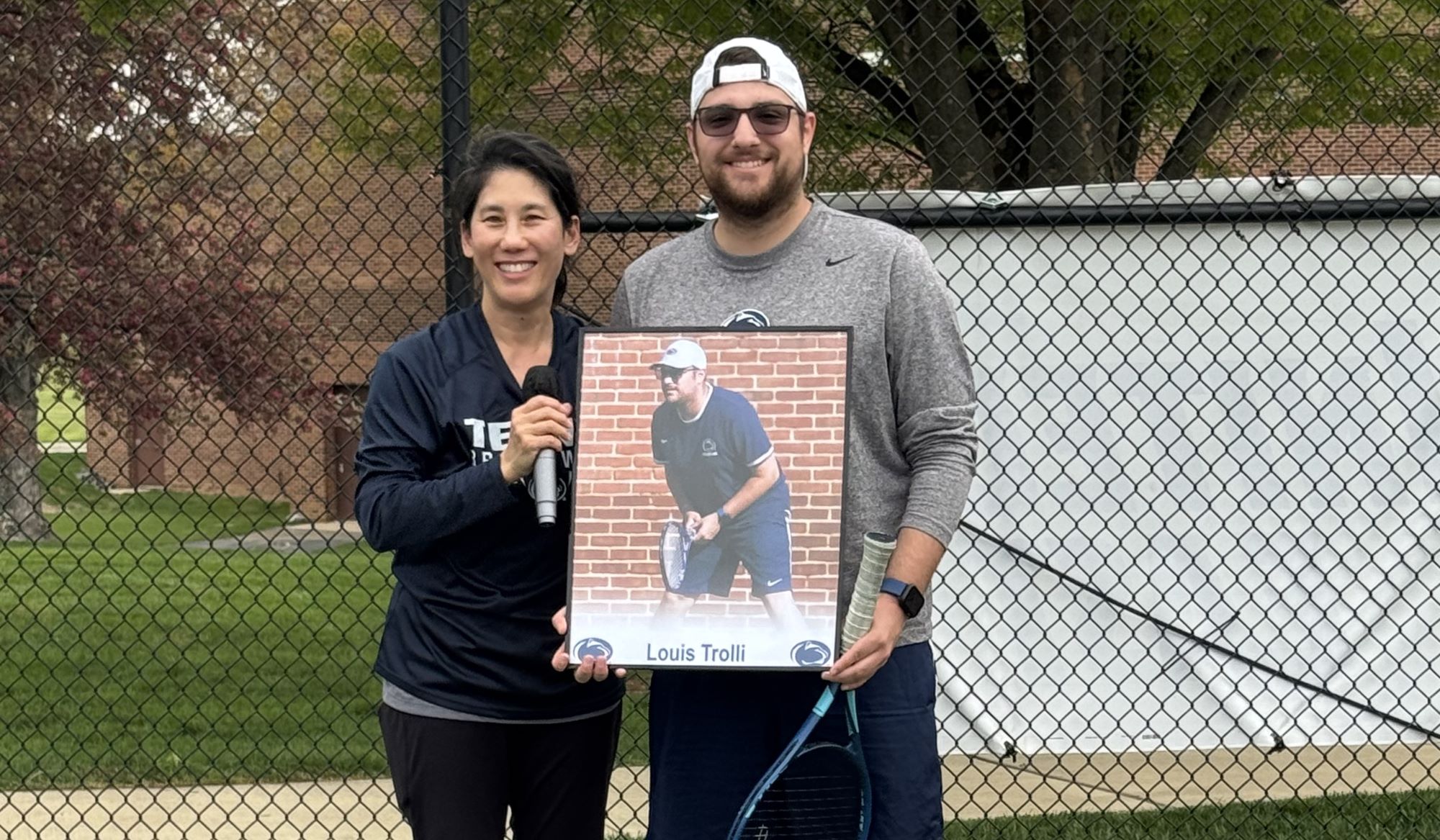 Louis Trolli and head coach Lesley Nicholson