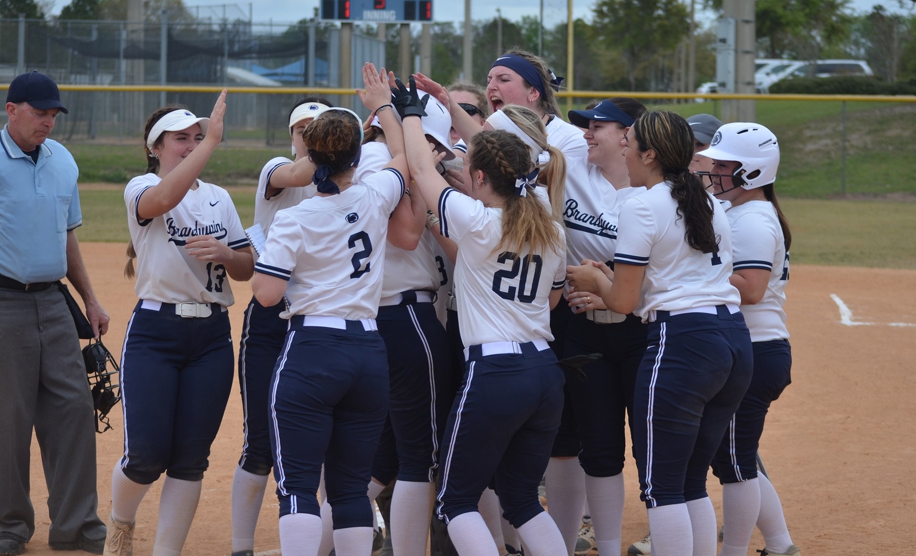 Brandywine celebrates Payton Landis' first home run
